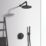 Ideal Standard Idealrain Round Wall Elbow for Shower Kits Silk Black 38mm