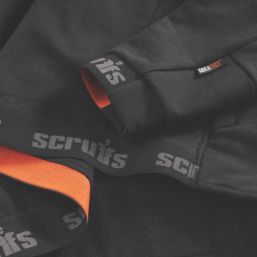 Scruffs Tech Hoodie Breathable with Zipped Pockets Black Medium 40" Chest