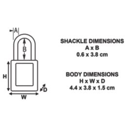 Master Lock Loto Safety Lock-Off Padlock Blue 20mm x 38mm