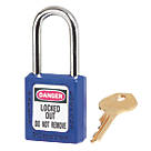 Master Lock Loto Safety Lock-Off Padlock Blue 20mm x 38mm
