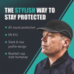 JSP Winter HardCap A1+ Bump Cap - 5cm Peak Black One Size