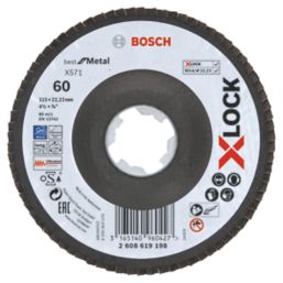 Bosch  X-Lock Metal 60 Grit Flap Disc 115mm (4 1/2")