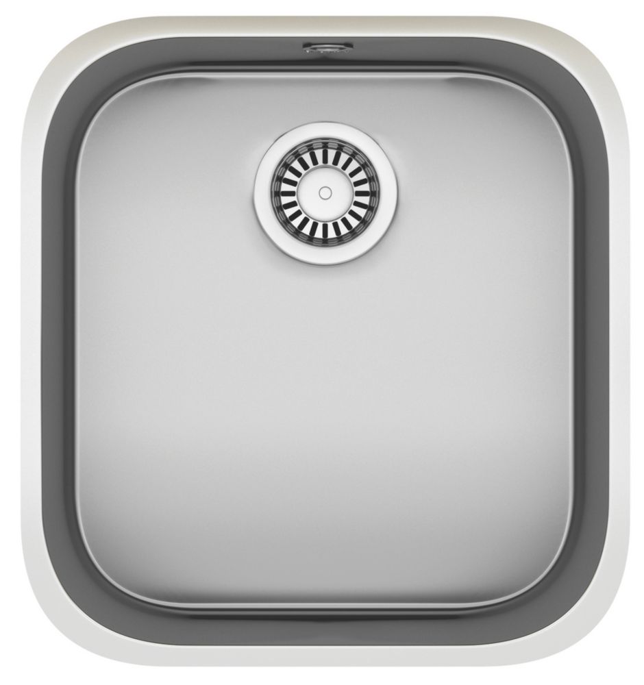 Franke Lucca 1 Bowl Stainless Steel Kitchen Sink 494mm x 200mm Screwfix