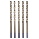 Erbauer  Straight Shank Metal Drill Bits 3mm x 100mm 5 Pack