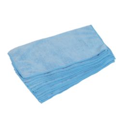 Essentials Microfibre Cleaning Cloths Blue 380mm x 380mm 10 Pack