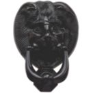 Fab & Fix Lions Head Door Knocker Black 98mm x 136mm