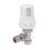 1/2" x 15mm White/Chrome Angled Modern Thermostatic Radiator Valve Head & Body