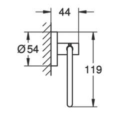 Grohe QuickFix Start  Toilet Roll Holder Matt Black