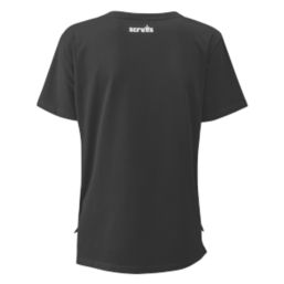 Scruffs Trade Short Sleeve Womens Work T-Shirt Black Size 12