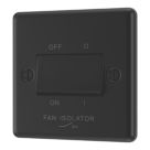 LAP  10A 1-Gang 3-Pole Fan Isolator Switch Matt Black  with Colour-Matched Inserts