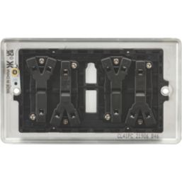 Knightsbridge  10AX 4-Gang 2-Way Light Switch  Polished Chrome