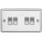Knightsbridge  10AX 4-Gang 2-Way Light Switch  Polished Chrome