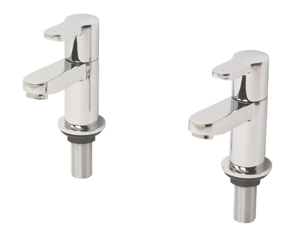 Swirl Elevate Bathroom Basin Taps Chrome 1 Pair Screwfix