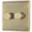 British General Nexus Metal 2-Gang 2-Way LED Dimmer Switch  Antique Brass