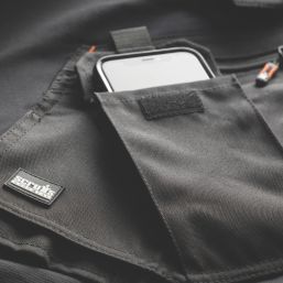 Scruffs Pro Flex Plus Holster Work Trousers Black 32" W 32" L