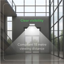 4lite  Indoor & Outdoor Maintained or Non-Maintained Emergency Rectangular LED Bulkhead White 2.5W 199lm