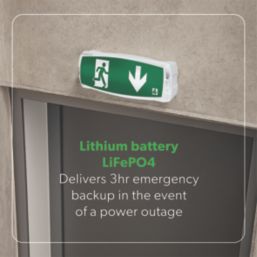 4lite  Indoor & Outdoor Maintained or Non-Maintained Emergency Rectangular LED Bulkhead White 2.5W 199lm