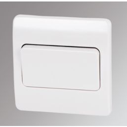 MK Logic Plus 10AX 1-Gang 2-Way Light Switch  White