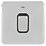 Schneider Electric Lisse Deco 50A 1-Gang DP Cooker Switch Polished Chrome with LED with Black Inserts