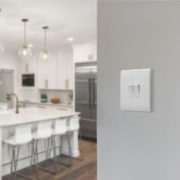 British General 800 Series 20A 16AX 2-Gang 2-Way Light Switch  White