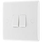 British General 800 Series 20A 16AX 2-Gang 2-Way Light Switch  White