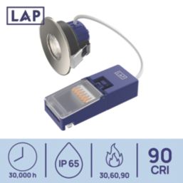 LAP Chaac Fixed  Fire Rated LED Downlight Brushed Nickel 5.5W 600lm