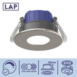 LAP Chaac Fixed  Fire Rated LED Downlight Brushed Nickel 5.5W 600lm