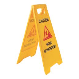Essentials Caution Work In Progress A-Frame Safety Sign 600mm x 290mm