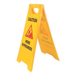 Essentials Caution Work In Progress A-Frame Safety Sign 600mm x 290mm