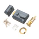 Security Solutions  Double Locking Nightlatch Gunmetal Grey 40mm Backset