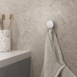 Elland Round Bathroom Hook Brushed Chrome