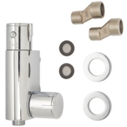 Highlife Bathrooms ASP Exposed Single Outlet Thermostatic Chrome Compact Vertical Bar Shower Valve