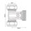 Flomasta Compression Washing Machine Valve Tee 15mm x 15mm x 3/4"