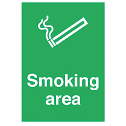 "Smoking Area" Sign 300mm x 500mm