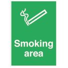 "Smoking Area" Sign 300mm x 500mm