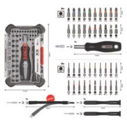 Bosch  1/4" Hex Shank Mixed Precision Screwdriver Bit Set 42 Pieces