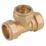 Midbrass  Brass Compression Equal Tee 1"
