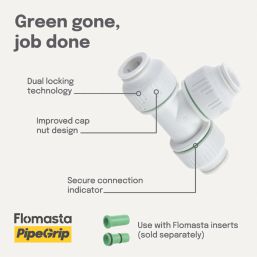 Flomasta  Plastic Push-Fit Equal Tee 28mm