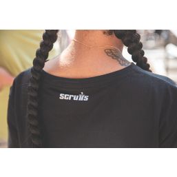 Scruffs Trade Short Sleeve Womens Work T-Shirt Black Size 10