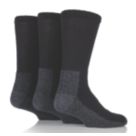 SockShop  Heavy Duty Safety Boot Socks Black 4-8 3 Pairs