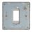 Contactum Lyric 1-Module Grid Faceplate Brushed Steel