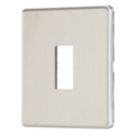Contactum Lyric 1-Module Grid Faceplate Brushed Steel