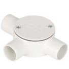 Deta TTE 3 Way 25mm Tee Box White