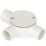 Deta TTE 3 Way 25mm Tee Box White