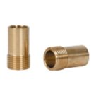 Tesla  Brass Compression Adapting Flexible Tap Connectors 15mm x 3/8" 2 Pack