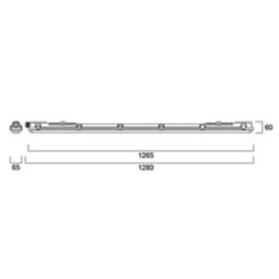 Sylvania SylProof Toledo Twin 4ft LED Cool White Waterproof Batten Light 26.6W 3100lm 220-240V