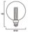Sylvania ToLEDo Mirage SL ES G120 LED Light Bulb 125lm 2.5W