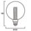 Sylvania ToLEDo Mirage SL E27 G120 LED Light Bulb  125lm 2.5W