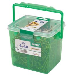 Spax  PZ Countersunk Self Drilling Woodscrews 4mm x 40mm 800 Pack