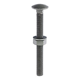 Timco Exterior Carriage Bolts  Organic Green Coating M10 x 100mm 10 Pack